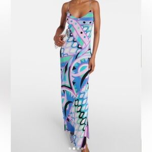Pucci silk Print Maxi Dress